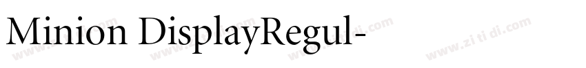 Minion DisplayRegul字体转换